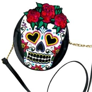 Betsey Johnson Sugar Skull handbag black crossbody